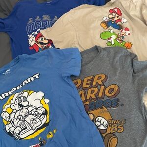 Mario Kart Kids T-Shirt Set - Blue, Gray, Cream( bundle for sale)